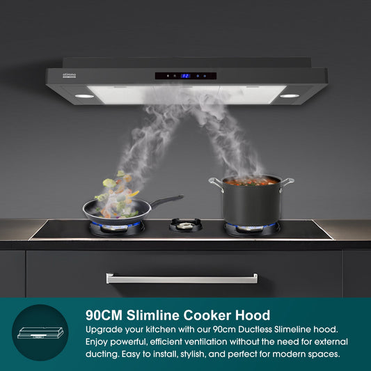 EUROPACE ECH5503EBK Slimline Hood 90cm