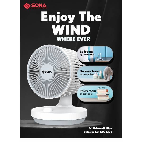 SONA STC 1326 High Velocity Fan 6”