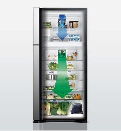 HITACHI R-V560P7MS-BSL 450L 2 Door Refrigerator - Brilliant Silver