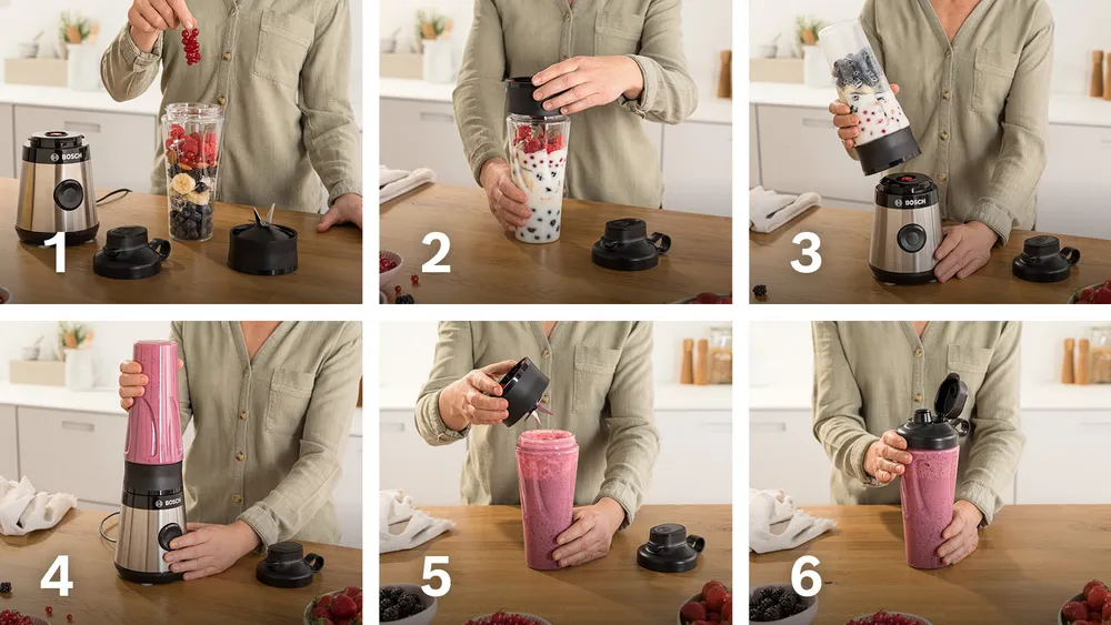 BOSCH MMB 2111M Series 2 Blender VitaPower 450 W Stainless steel