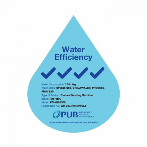 TOSHIBA AW-M1000FS(WS) 9kg Top Load Washing Machine - White