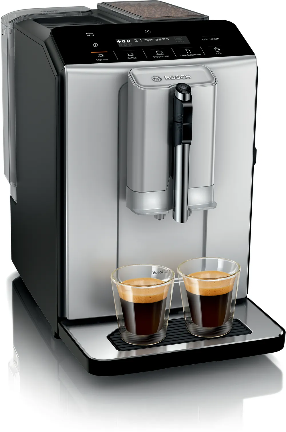 BOSCH TIG 20301 Series 2 Fully automatic coffee machine VeroCafe Silk Silver, Removable water tank