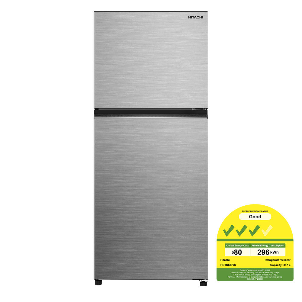 HITACHI HRTN6379SXSG 2 Door Top Freezer 344L