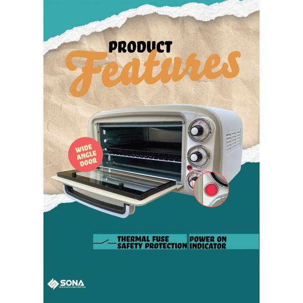 SONA SEO 2240 Pizza Retro Oven 18L