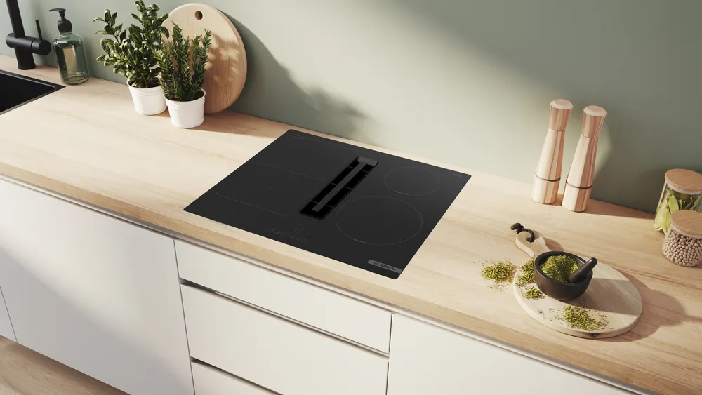 BOSCH PVS601B16E Series 4 Induction hob with integrated ventilation system 60cm