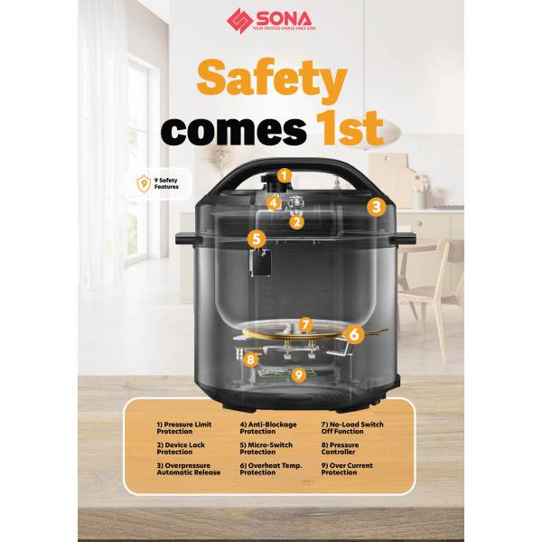 SONA SPC 2506 Pressure Cooker 6L