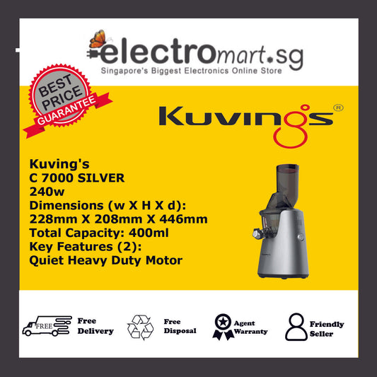 KUVINGS C7000 SILVER WHOLE SLOW JUICER (240W)