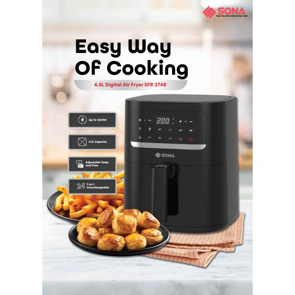 SONA SFR 2748 Digital Air Fryer 4.5L