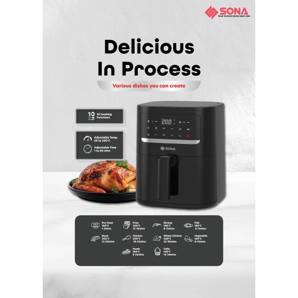 SONA SFR 2748 Digital Air Fryer 4.5L
