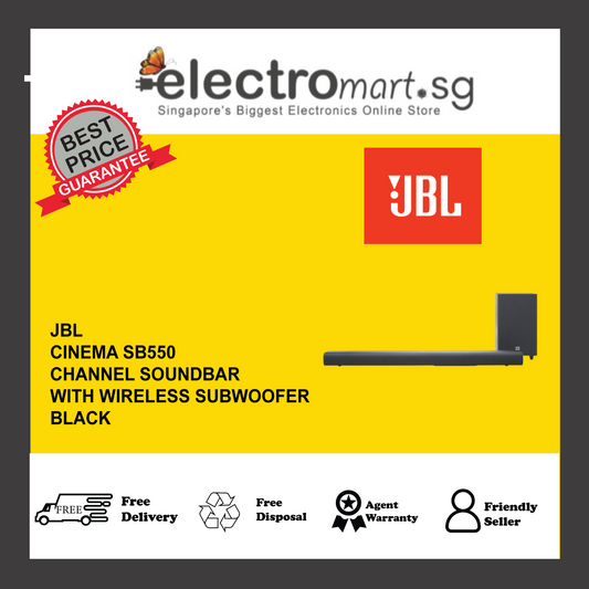 JBL SB550 3.1 Channel Soundbar with Wireless Subwoofer