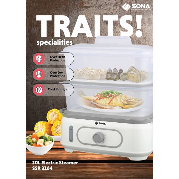 SONA SSR 3164 Electric Steamer 20L