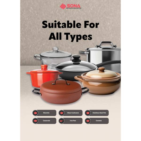 SONA SIC 3318 2-in-1 Infrared Ceramic Cooker Grill