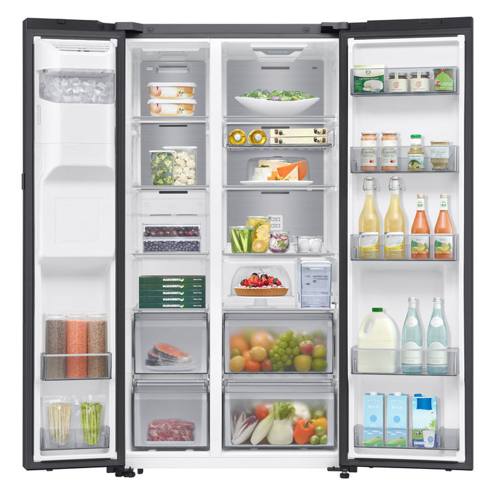SAMSUNG RS90F65D3FSS SIDE-BY-SIDE FRIDGE 615L