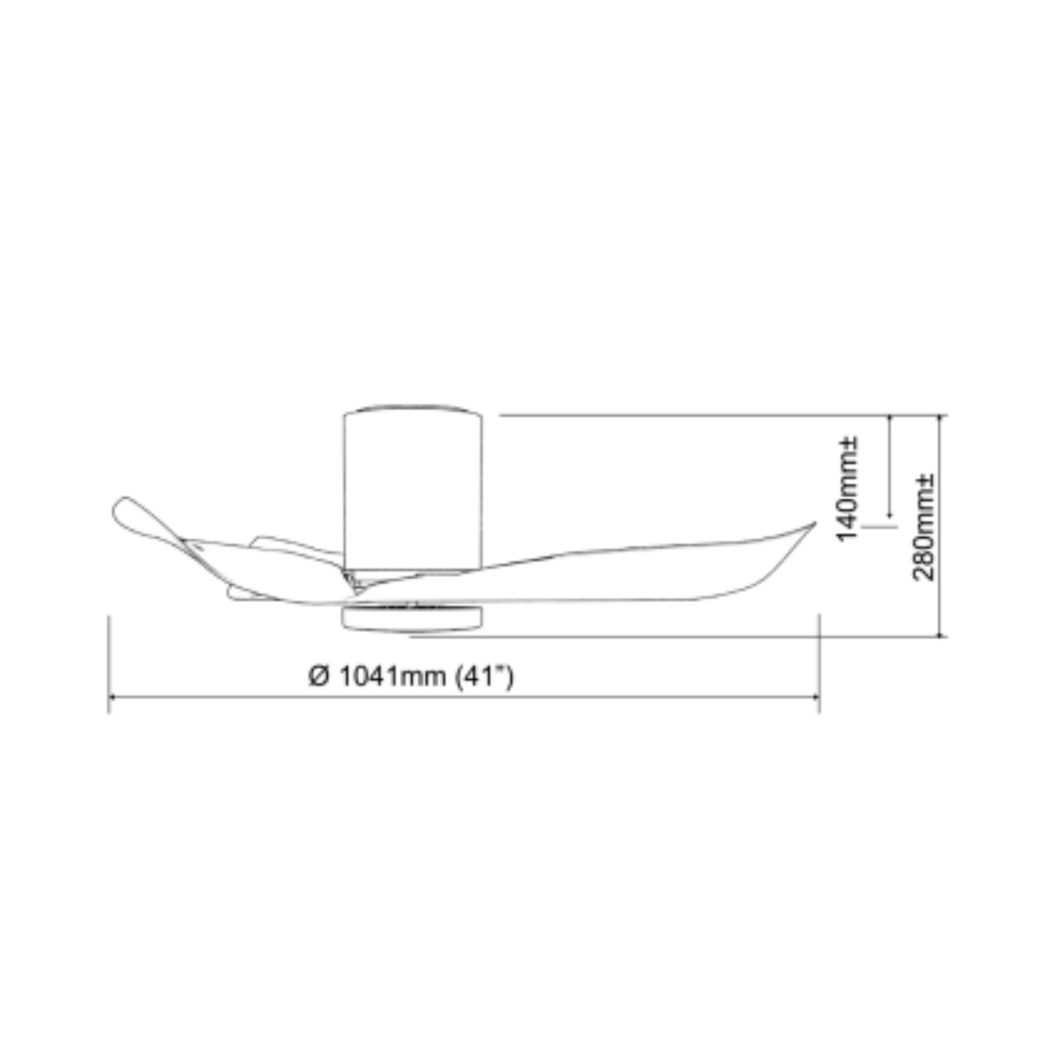 EUROPACE ECF41H AeroAce 3 blades Ceiling Fan 41”