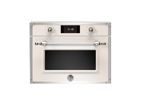 Bertazzoni Heritage Series F457HERMWTAX 38L Built-In Combi Microwave - Ivory / Chrome