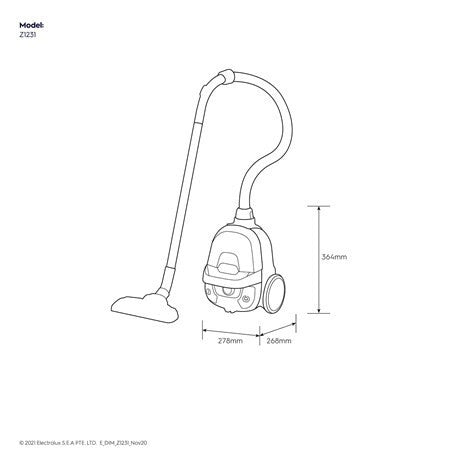 ELECTROLUX Z1231 CompactGo canister vacuum cleaner