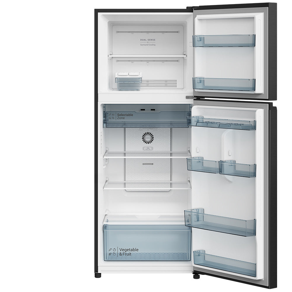 HITACHI HRTN6408BBKSG 2 Door Top Freezer 374L
