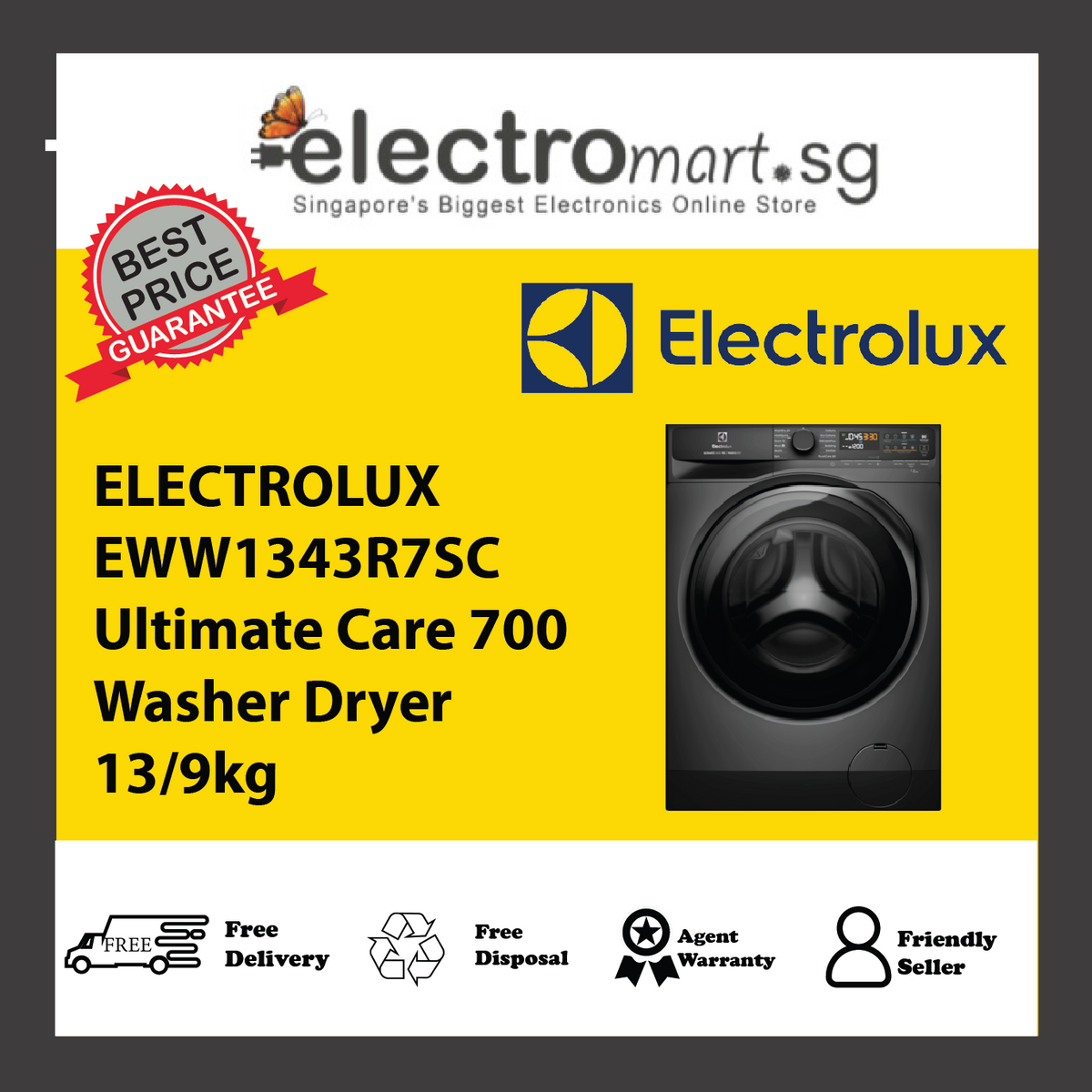ELECTROLUX EWW1343R7SC Ultimate Care 700 Washer Dryer 13/9kg