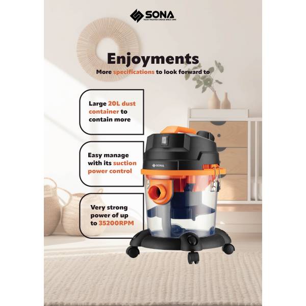 SONA SVC 6880 Water Filtration Vacuum Cleaner