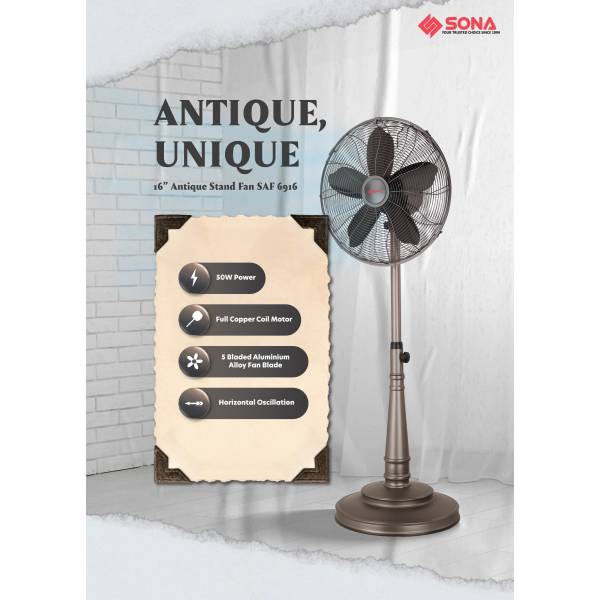 SONA SAF 6916 Stand Fan 16”