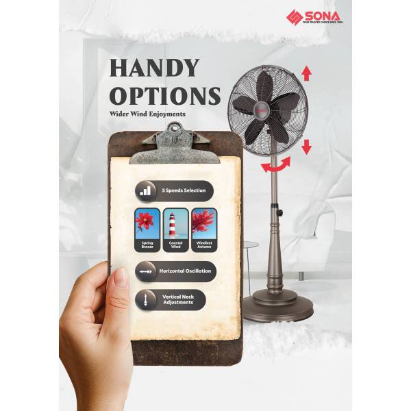 SONA SAF 6916 Stand Fan 16”
