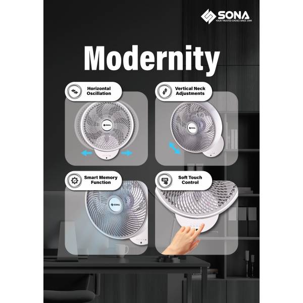 SONA SFW 9519DC Remote DC Wall Fan
