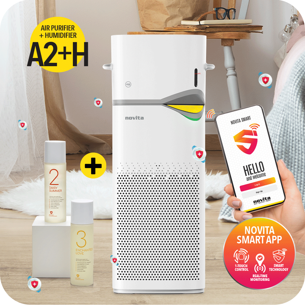 NOVITA A2+H Air Purifier + Humidifier