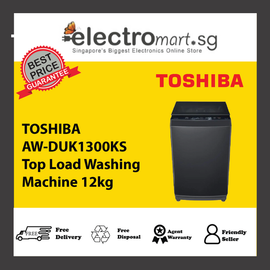 TOSHIBA AW-DUK1300KS Top Load Washing Machine 12kg