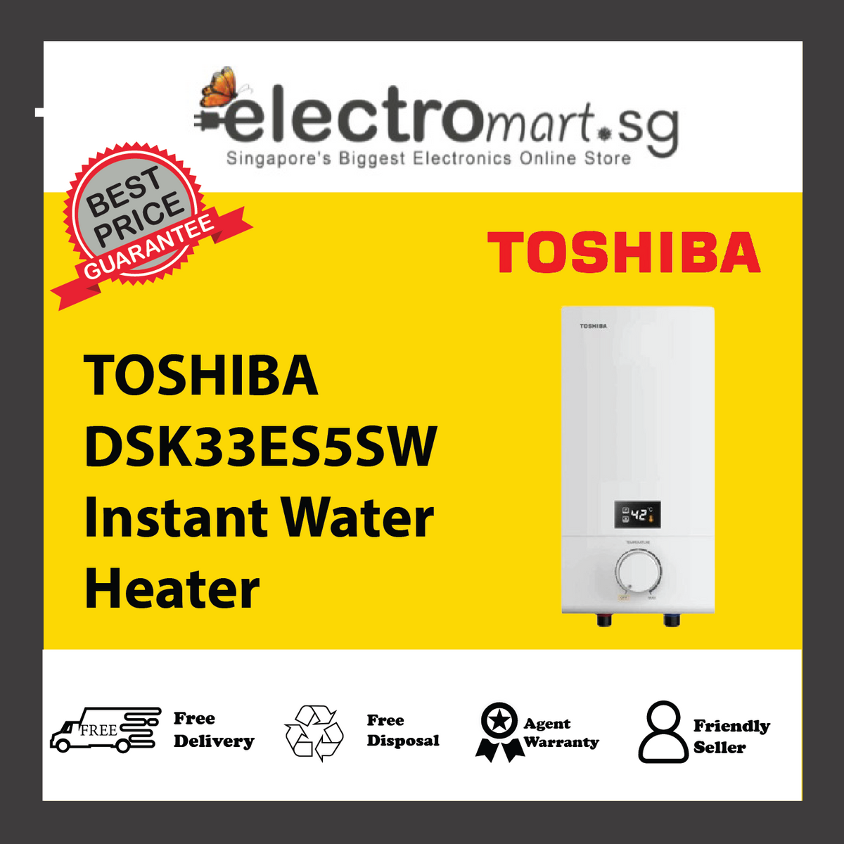 TOSHIBA DSK33ES5SW Instant Water Heater