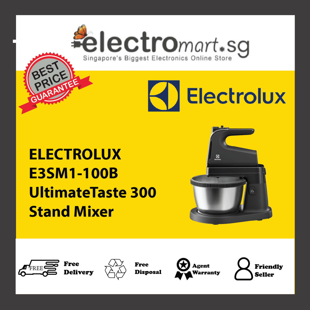 ELECTROLUX E3SM1-100B UltimateTaste 300 Stand Mixer