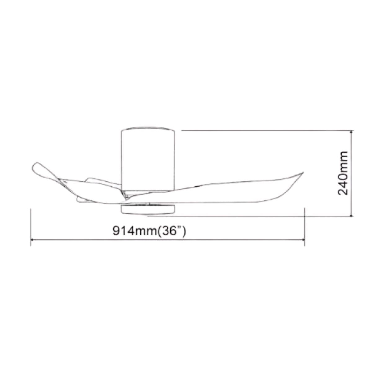 EUROPACE ECF36H Acestar 3 blades Ceiling Fan 36”