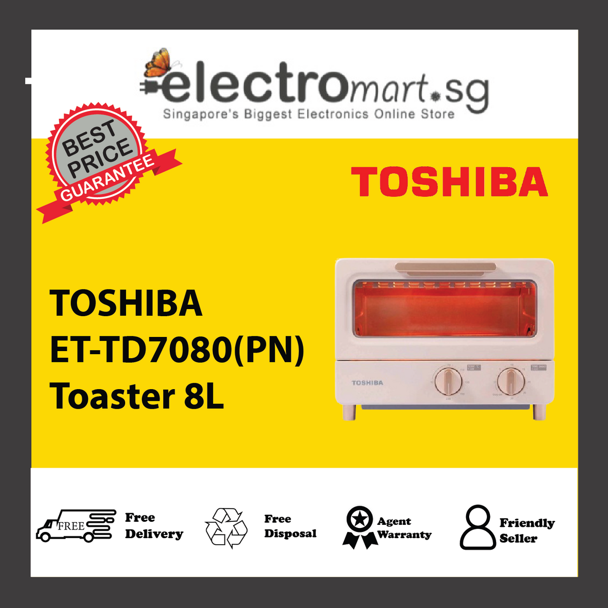TOSHIBA ET-TD7080(PN) Toaster 8L