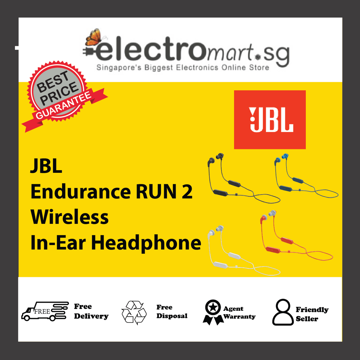 JBL Endurance RUN 2 Wireless In-Ear Headphone