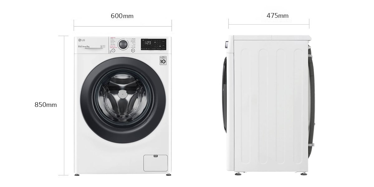LG FV1208S5W Front Load Washer 8kg
