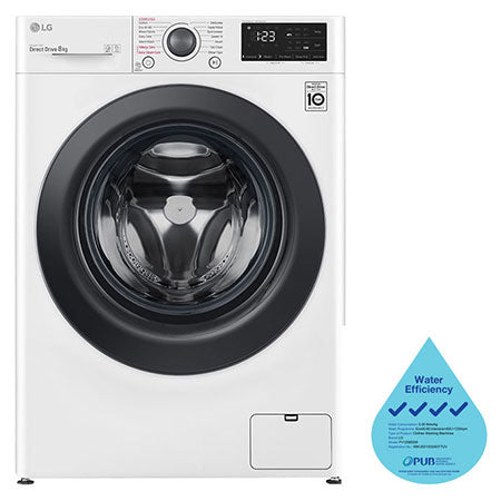LG FV1208S5W Front Load Washer 8kg
