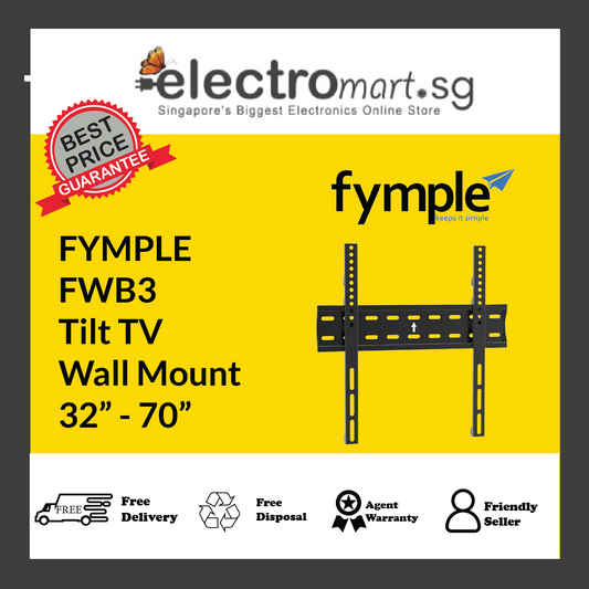 FYMPLE FWB3 Tilt TV  Wall Mount 32” - 70”