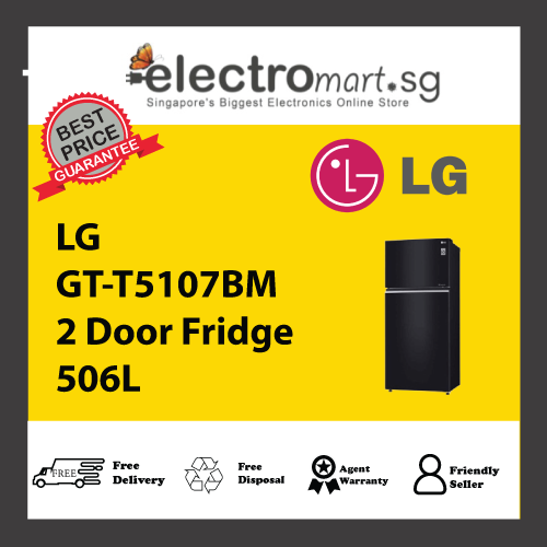 LG GT-T5107BM 2 Door Fridge 506L – Electromart.sg Pte Ltd
