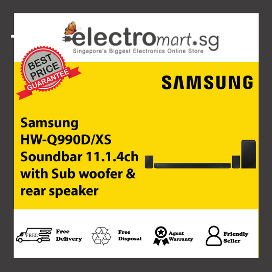 Samsung HW-Q990D/XS Soundbar 11.1.4ch with Sub woofer & rear speaker