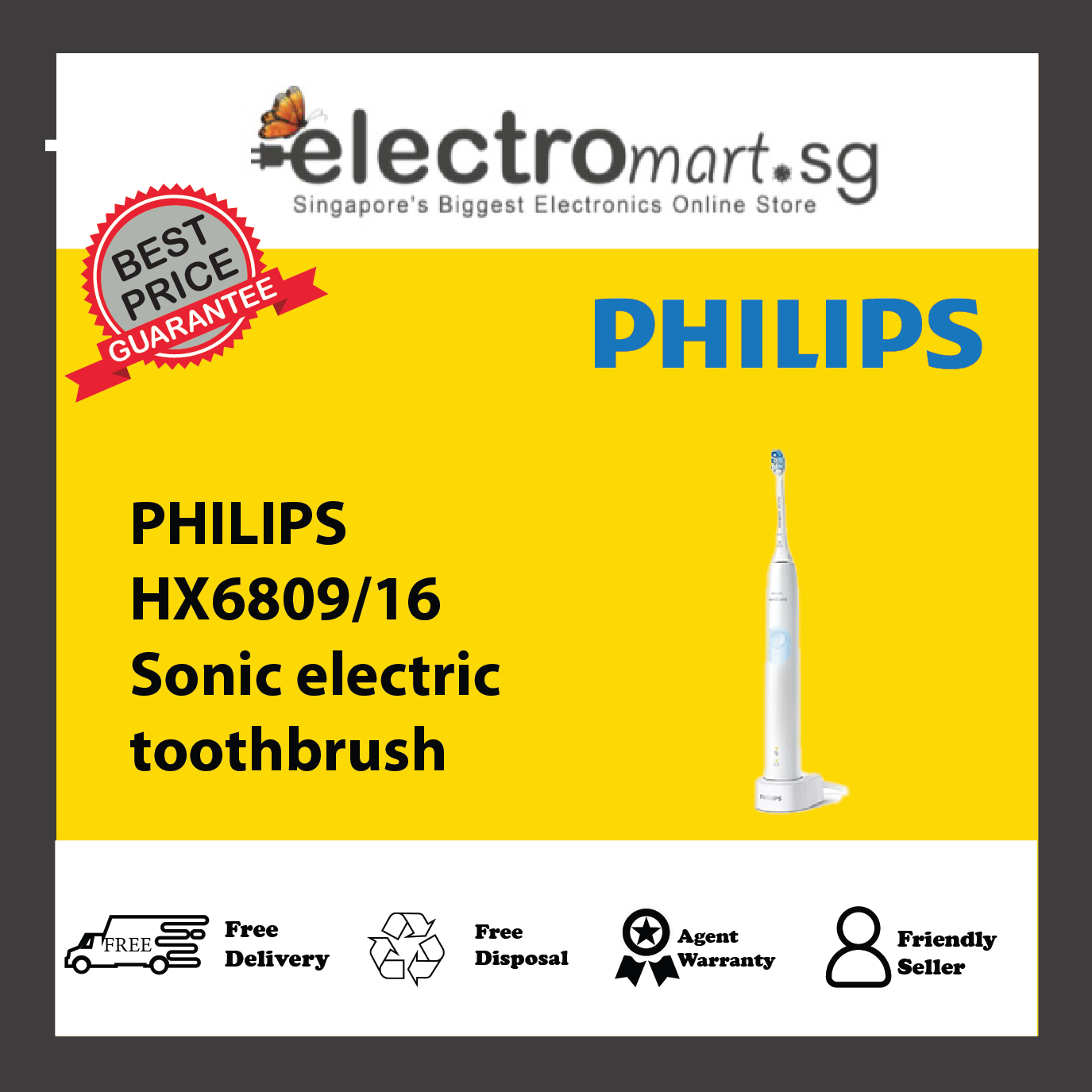 PHILIPS HX6809/16 Sonic electric toothbrush