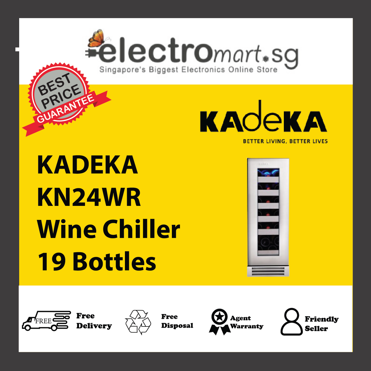 KADEKA KN24WR Wine Chiller 19 Bottles