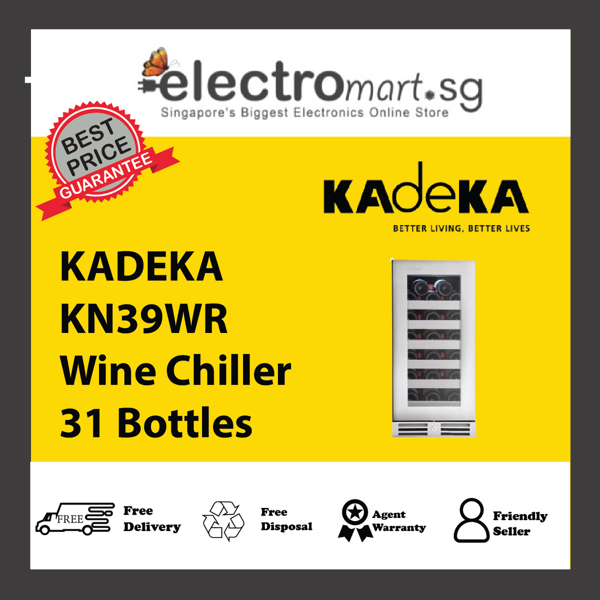 KADEKA KN39WR Wine Chiller 31 Bottles