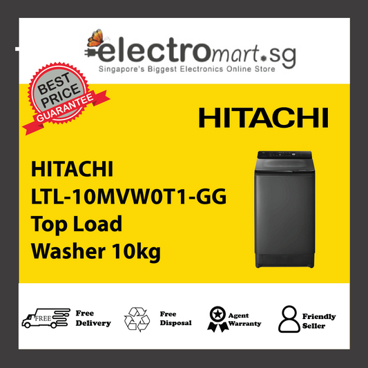 HITACHI LTL-10MVW0T1-GG Top Load Washer 10kg