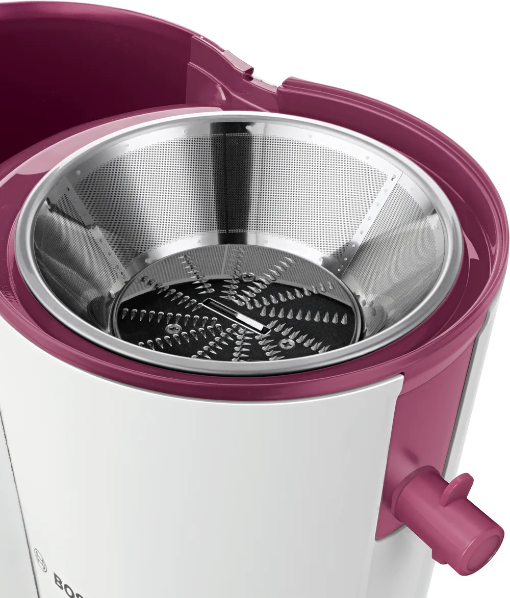 BOSCH MES 25C0 Centrifugal juicer VitaJuice 2 700 W White, Cherry Cassis