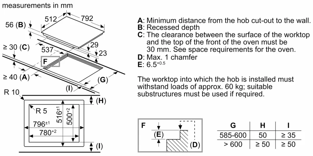 BOSCH PXY821DX6E Series 8 Induction hob 80cm