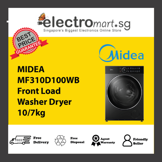 MIDEA MF310D100WB Front Load Washer Dryer 10/7kg