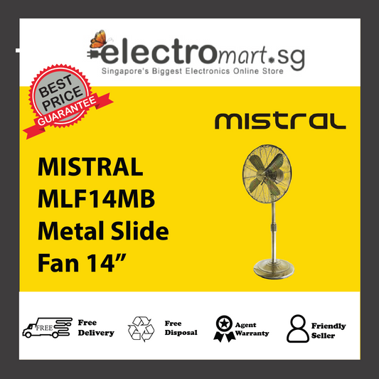 MISTRAL MLF14MB Metal Slide Fan 14”