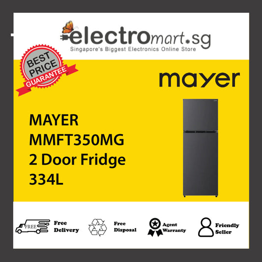 MAYER MMFT350MG 2 Door Fridge 334L
