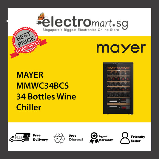 MAYER MMWC34BCS 34 Bottles Wine Chiller