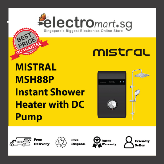 Mistral MSH88P Instant Water Heater with Rain Shower