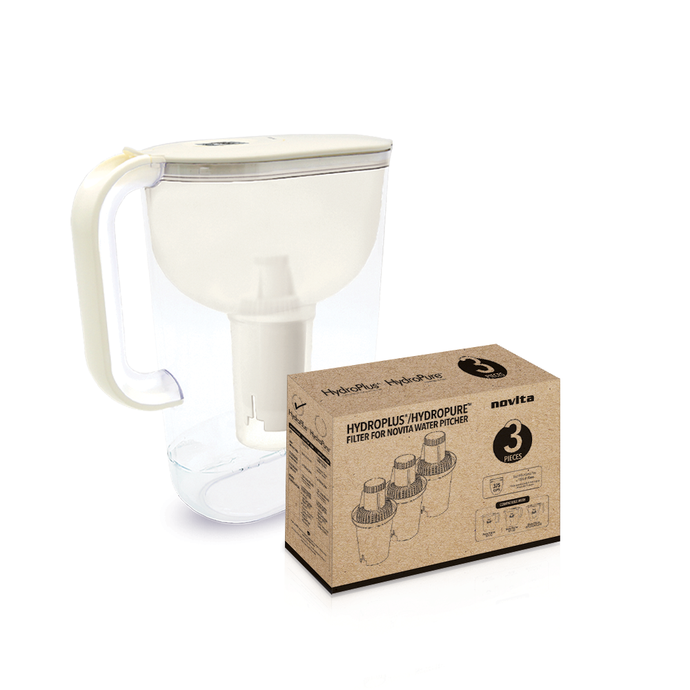 NOVITA NP100 HydroPlus®/HydroPure™ Water Pitcher NP100 Bundle